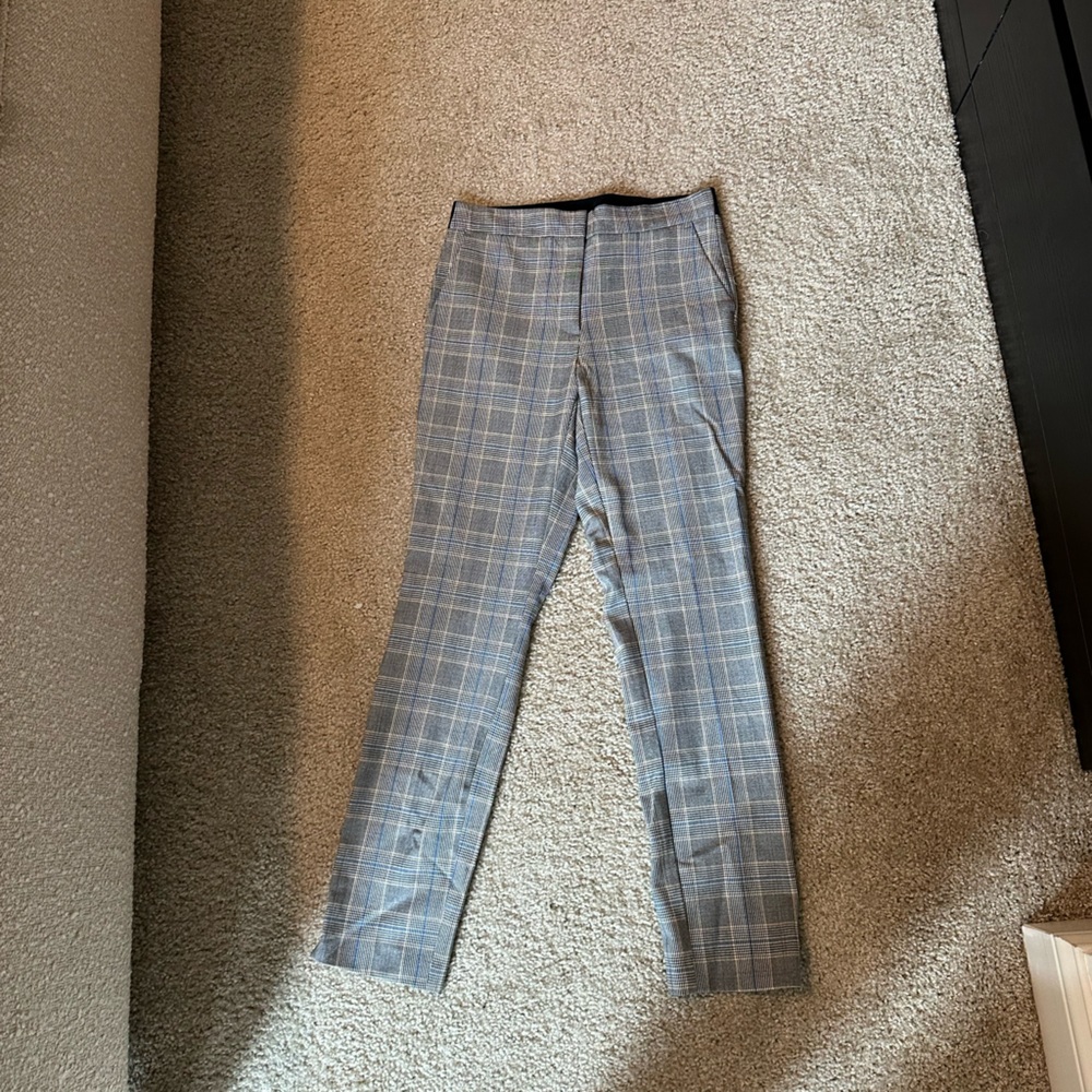 Zara Skinny Plaid/Houndstooth Pants size Small